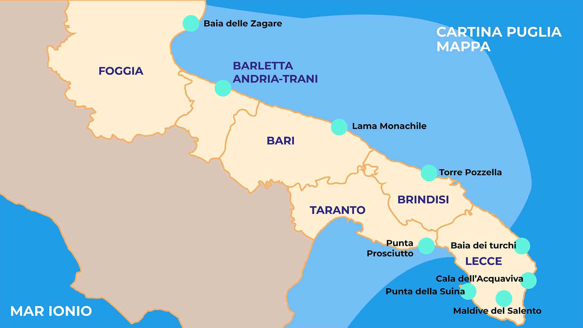 Cartina Puglia