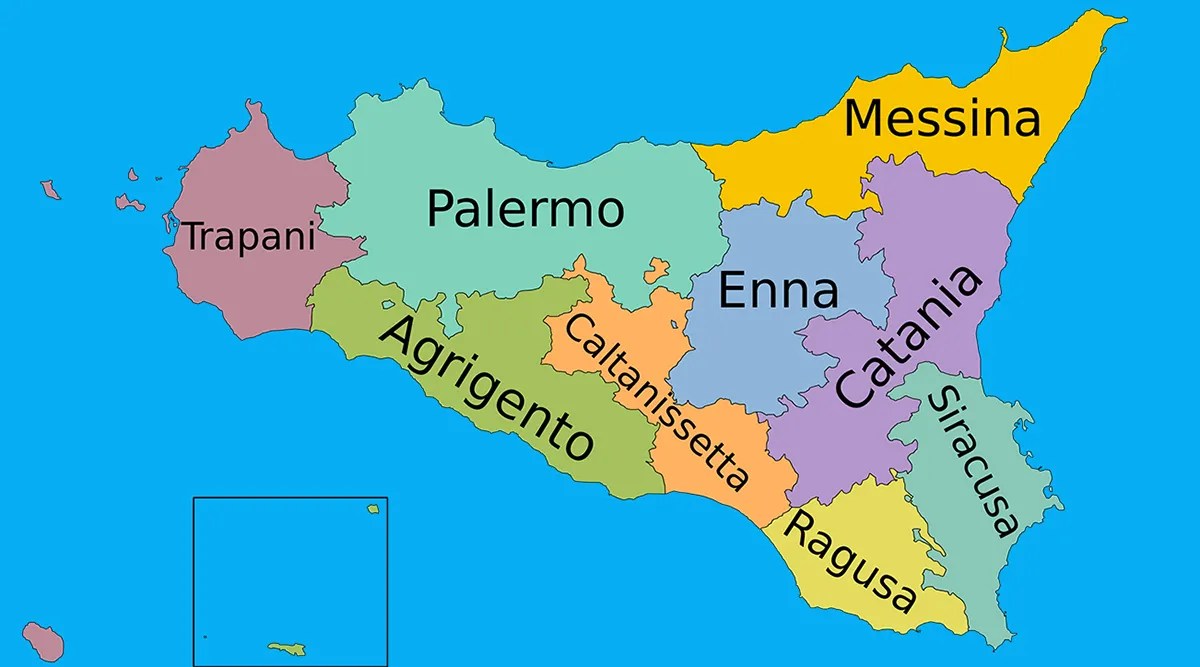 mappa Sicilia con province